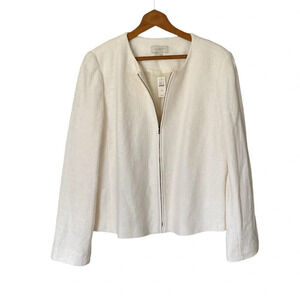 NWT, TALBOTS Factory, Wool Blend Jacket/Zippered Blazer, Size 16